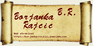 Borjanka Rajčić vizit kartica